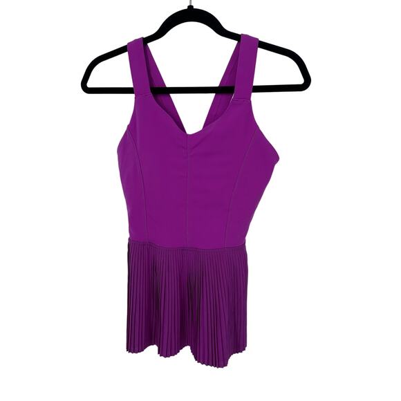 Lululemon City Tank Pleated Purple- Womens Size 6 - Peplum Style Flowy Ruffle - Picture 1 of 6